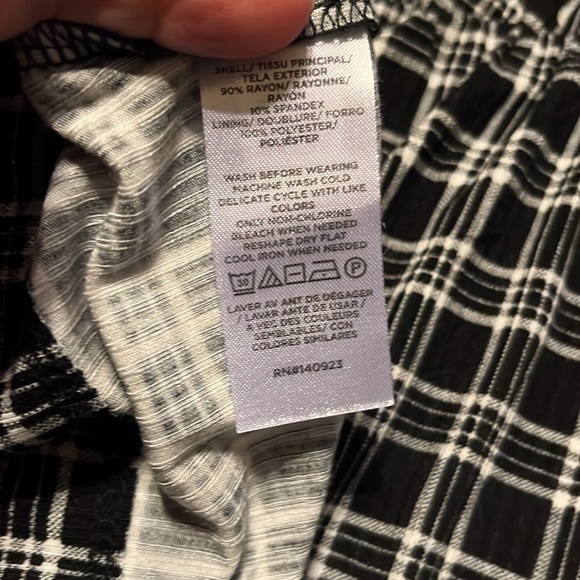 Cute Ann Taylor Loft Black/White Plaid Dress - NWT - XS Petite - Picture 8 of 8